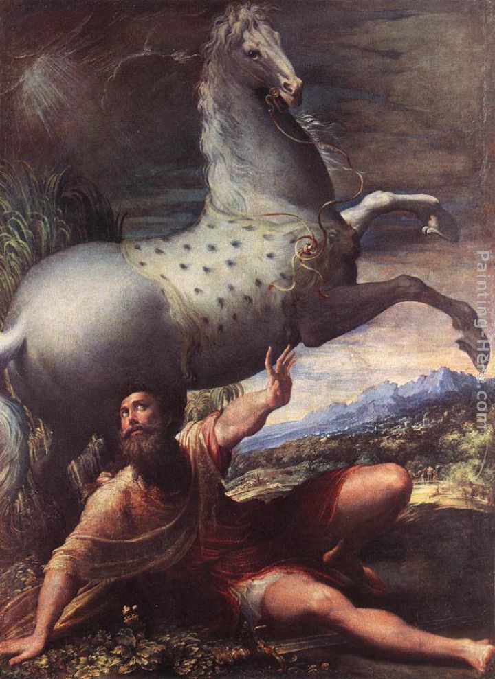 The Conversion of St Paul painting - Parmigianino The Conversion of St Paul art painting